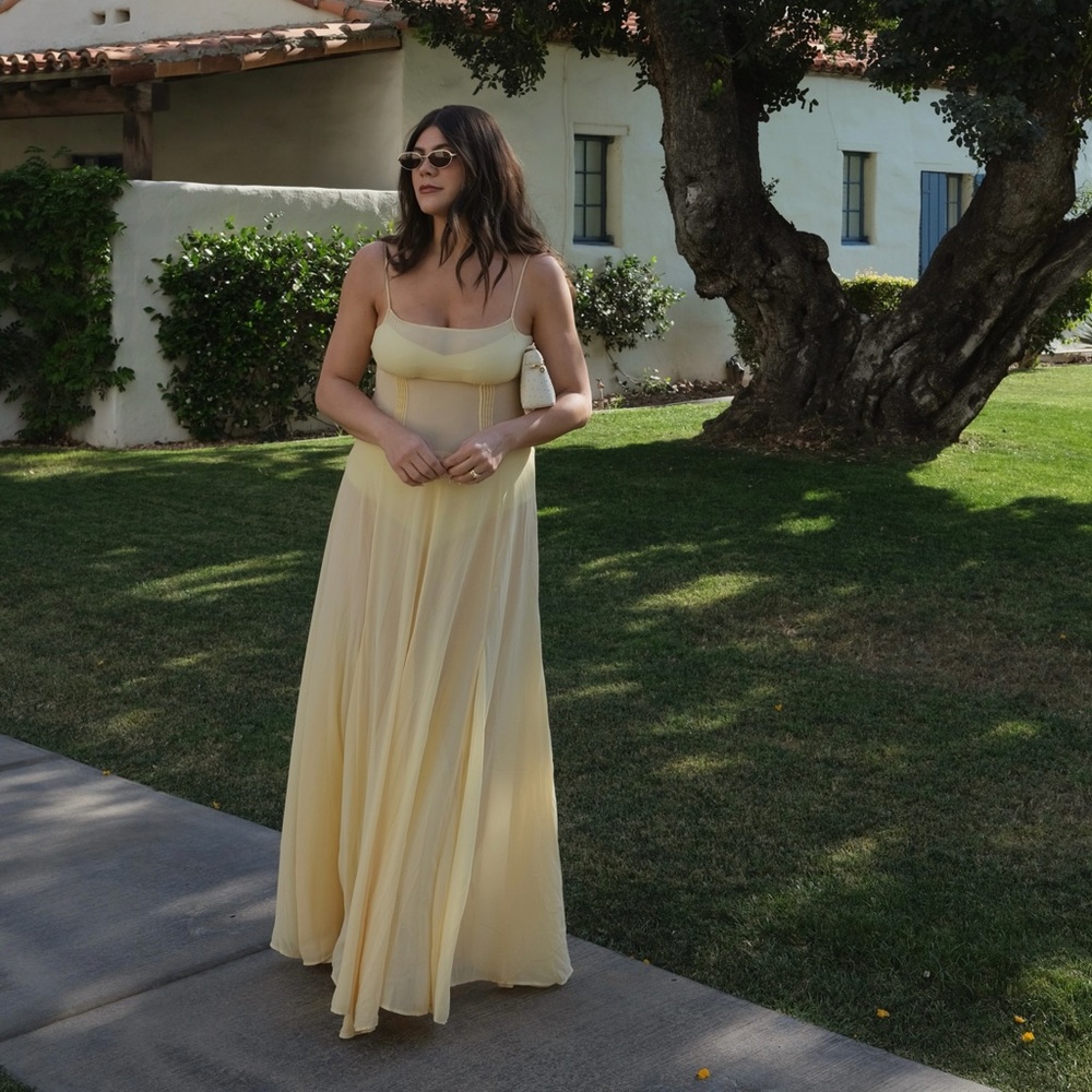 Elegant Yellow Maxi Dress